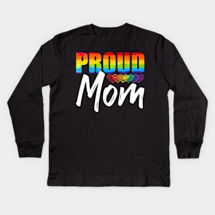 Flag Heart Queer Parent Pride Month Proud Mom LGBT Kids Long Sleeve T-Shirt